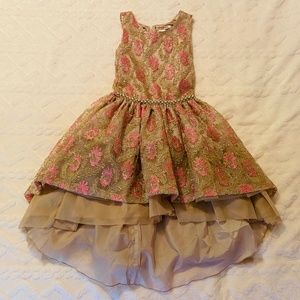 Nanette Lepore Girls Pink and Gold dress